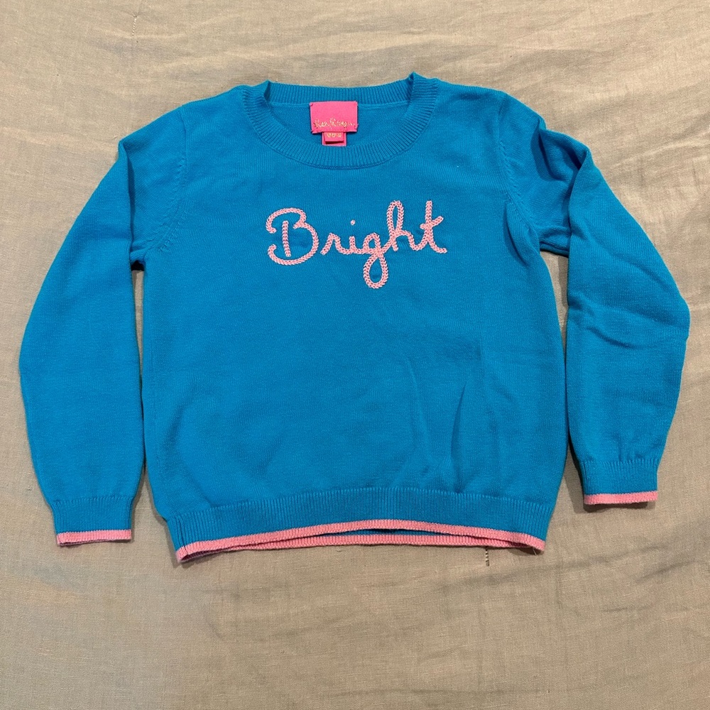 Lilly Pulitzer Toddler Christmas Sweater Blue